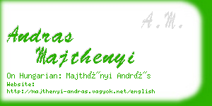 andras majthenyi business card